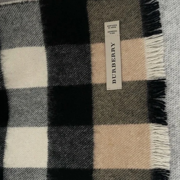 Burberry Accessories - Burberry Printed Cashmere Scarf, Like New